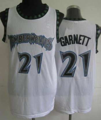 Minnesota Timberwolves 21 Kevin Garnett White Hardwood Classics Revolution 30 NBA Jerseys Cheap