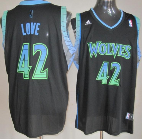 Minnesota Timberwolves 42 Kevin Love Black Vibe Fashion Revolution 30 Swingman NBA Basketball Jersey Cheap