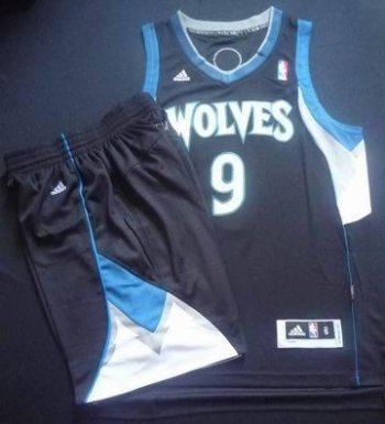 Minnesota Timberwolves 9 Ricky Rubio Black Revolution 30 Swingman NBA Suits Cheap