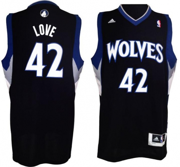 Minnesota Timberwolves 42 Kevin Love Black Revolution 30 Swingman Jersey Cheap