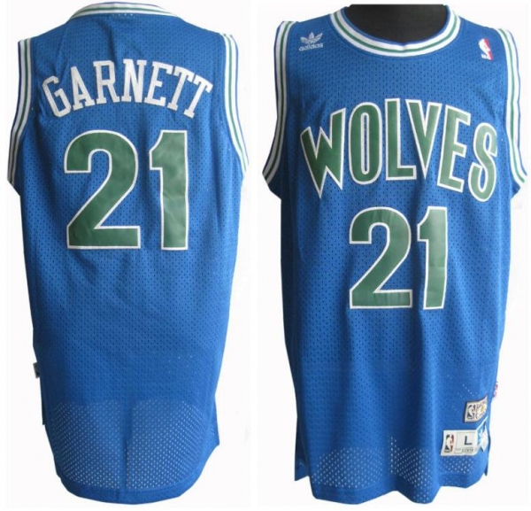 Minnesota Timberwolves 21 Kevin Garnett Blue Swingman Jersey Cheap