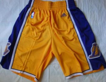 Los Angeles Lakers Yellow Revolution 30 Swingman NBA Shorts Cheap