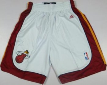 Miami Heat White Revolution 30 Swingman NBA Shorts Cheap