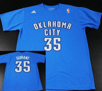 Oklahoma City Thunder #35 Kevin Durant Blue NBA Basketball T-Shirt Cheap