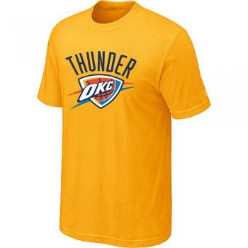 Oklahoma City Thunder Big & Tall Primary Logo Yellow T-Shirt Cheap