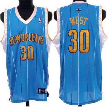 New Orleans Hornets 30 West Blue Jersey Cheap