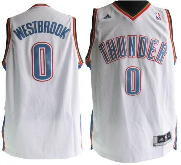 Revolution 30 Oklahoma City Thunder 0 Russell Westbrook White Swingman Jersey Cheap