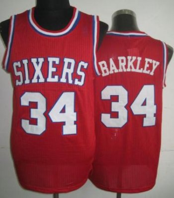 Philadelphia 76ers 34 Charles Barkley Red Hardwood Classics Revolution 30 NBA Jerseys Cheap