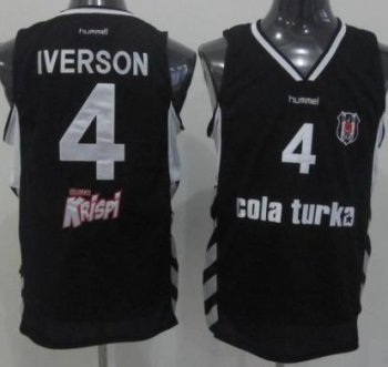 Besiktas Cola Turka 4 Allen Iverson Black Jersey Cheap