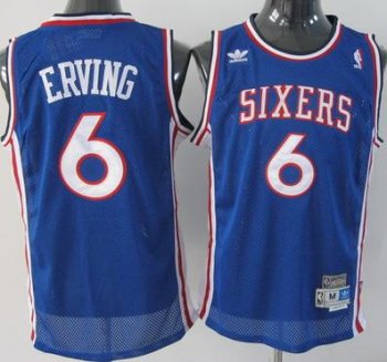 Philadelphia 76ers 6 Julius Erving Blue Jersey Cheap