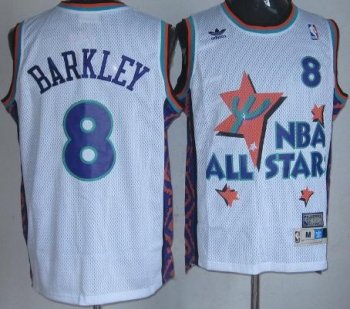 Phoenix Suns 8 Charles Barkley White 94-95 All Star NBA Jerseys Cheap