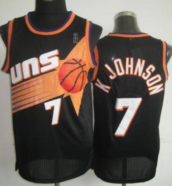 Phoenix Suns 7 Kevin Johnson Black Hardwood Classics Revolution 30 NBA Jerseys Cheap