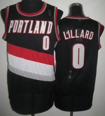 Portland Trail Blazers 0 Damian Lillard Black Revolution 30 NBA Jersey Cheap