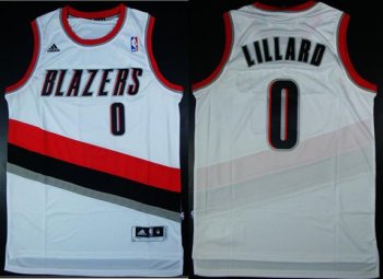 Portland Trail Blazers 0 Damian Lillard White Revolution 30 Swingman NBA Jersey Cheap