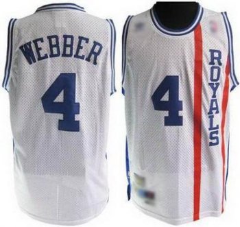 Cincinnati Royals 4 Chris Webber Soul White Jersey Cheap