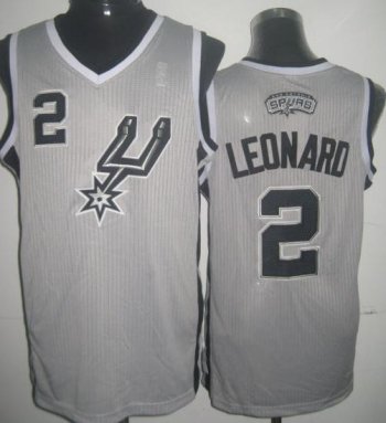 San Antonio Spurs 2 Kawhi Leonard Grey Revolution 30 NBA Jersey Cheap