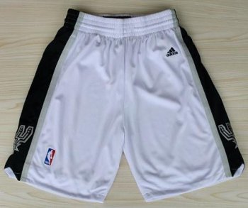 San Antonio Spurs White Revolution 30 Swingman NBA Shorts Cheap