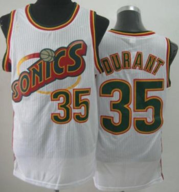 Seattle Supersonic 35 Kevin Durant White Revolution 30 NBA Basketball Jerseys Cheap