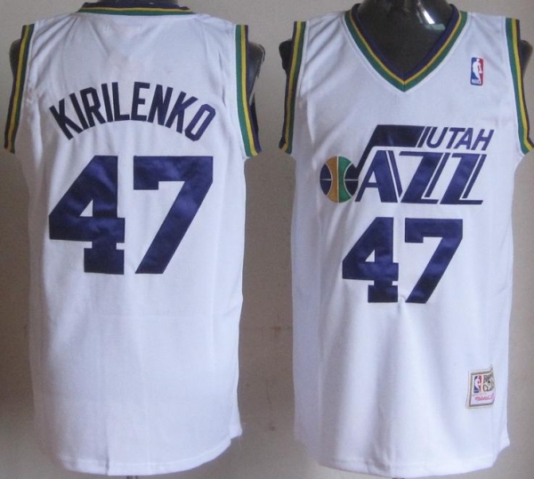 Utah Jazz 47 Andrei Kirilenko White Soul Swingman Throwback NBA Jersey Cheap