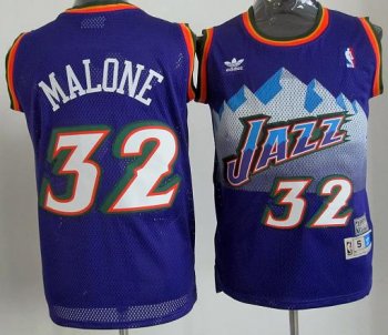 Utah Jazz 32 Karl Malone Purple Mitchell and Ness Swingman NBA Jerseys Cheap