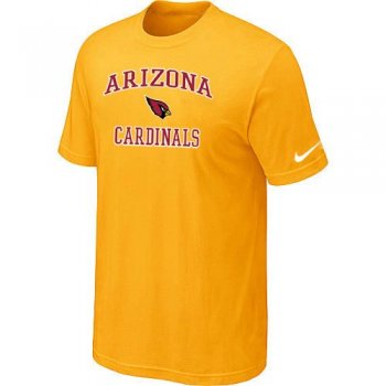 Arizona Cardinals Heart & Soul T-Shirt Yellow Cheap