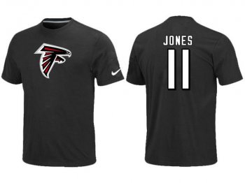 Nike Atlanta Falcons 11 Jones Name & Number Black NFL T-Shirt Cheap