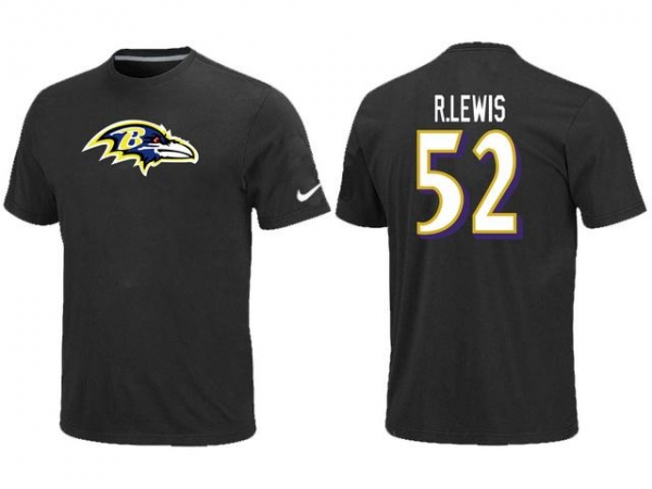 Nike Baltimore Ravens 52 R.LEWIS Name & Number NFL T-Shirt Cheap