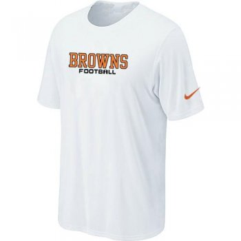 Nike Cleveland Browns Sideline Legend Authentic Font White NFL T-Shirt Cheap