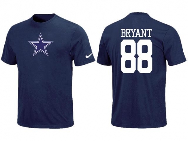 Nike Dallas Cowboys 88 BRYANT Name & Number Blue NFL T-Shirt Cheap