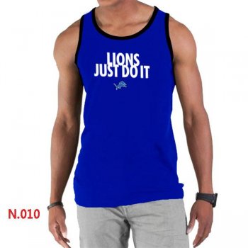 Nike NFL Detroit Lions Sideline Legend Authentic Logo men Tank Top Blue 2 Cheap