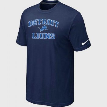 Detroit Lions Heart & Soul D.Blue T-Shirt Cheap