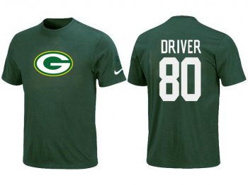 Nike Green Bay Packers Donald Driver Name & Number Green NFL T-Shirt Cheap