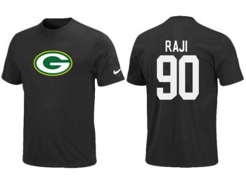 Nike Green Bay Packers 90 RAJI Name & Number Black NFL T-Shirt Cheap