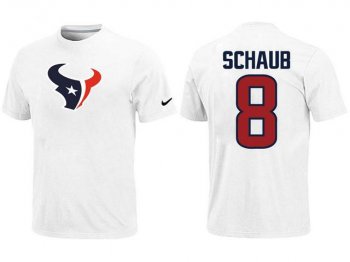 Nike Houston Texans 8 schaub Name & Number White NFL T-Shirt Cheap