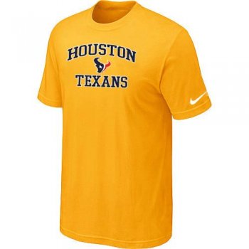 Houston Texans Heart & Soul Yellow T-Shirt Cheap