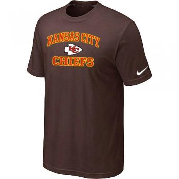 Kansas City Chiefs Heart & Soul Brown T-Shirt Cheap