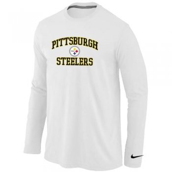 Nike Pittsburgh Steelers Heart & Soul Long Sleeve T-Shirt White Cheap