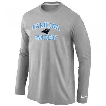 Nike Carolina Panthers Heart & Soul Long Sleeve T-Shirt Grey Cheap