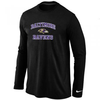 Nike Baltimore Ravens Heart & Soul Long Sleeve T-Shirt Black Cheap