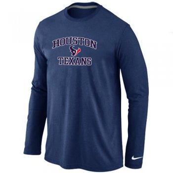 Nike Houston Texans Heart & Soul Long Sleeve T-Shirt D.Blue Cheap