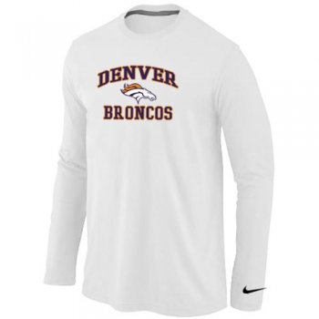 Nike Denver Broncos Heart & Soul Long Sleeve T-Shirt White Cheap