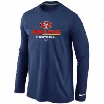 Nike San Francisco 49ers dark blue Critical Victory Long Sleeve NFL T-Shirt Cheap