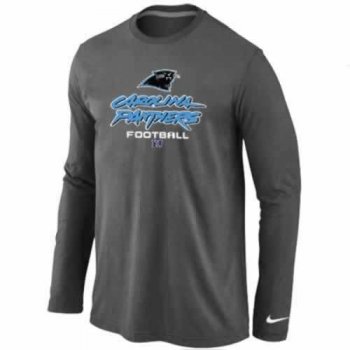 Nike Carolina Panthers dark grey Critical Victory Long Sleeve NFL T-Shirt Cheap