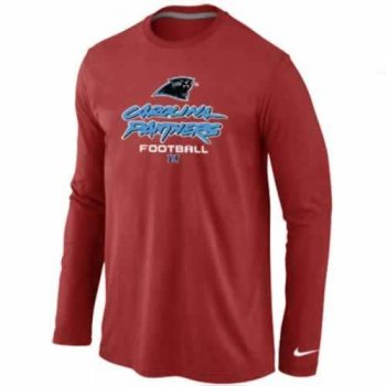 Nike Carolina Panthers red Critical Victory Long Sleeve NFL T-Shirt Cheap