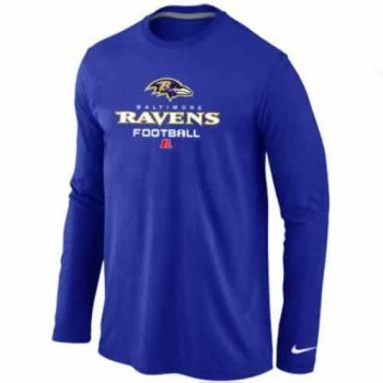 NIKE Baltimore Ravens blue Critical Victory Long Sleeve NFL T-Shirt Cheap