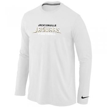 Nike Jacksonville Jaguars Authentic font Long Sleeve T-Shirt White Cheap