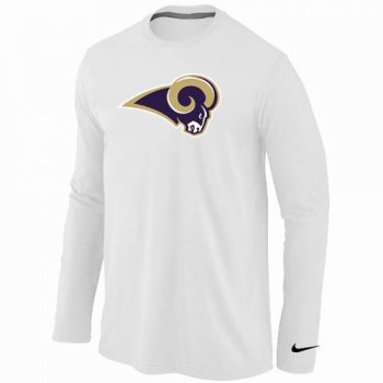 Nike St.Louis Rams Logo Long Sleeve White NFL T-Shirt Cheap