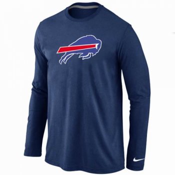 Nike Buffalo Bills Logo Long Sleeve Dark Blue NFL T-Shirt Cheap