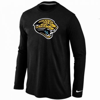 Nike Jacksonville Jaguars Logo Black Long Sleeve NFL T Shirt Cheap