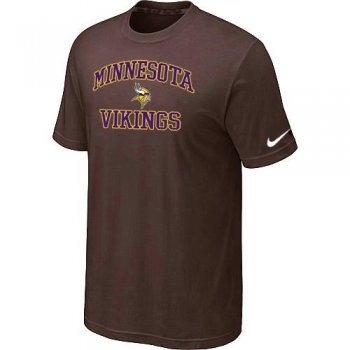 Minnesota Vikings Heart & Soul Brown T-Shirt Cheap